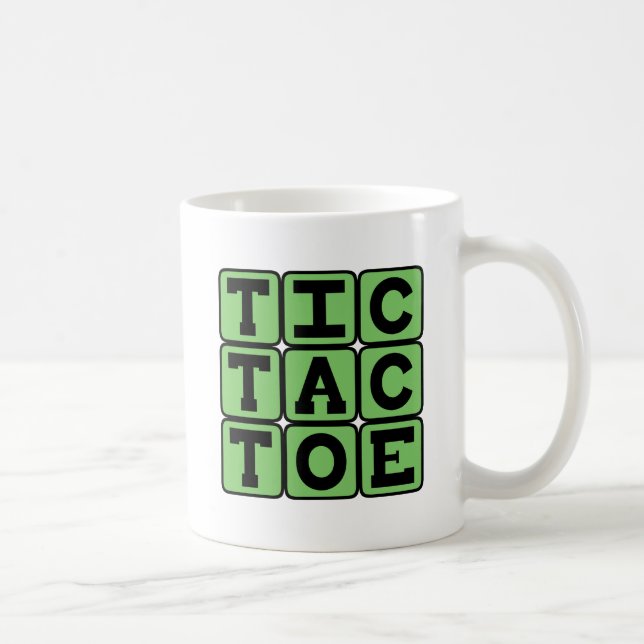 Caneca De Café Jogo da Velha, Jogo de X's e O's (Direita)