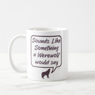 Caneca De Café Jogo de festa engraçado de lobisomem acuse dizendo