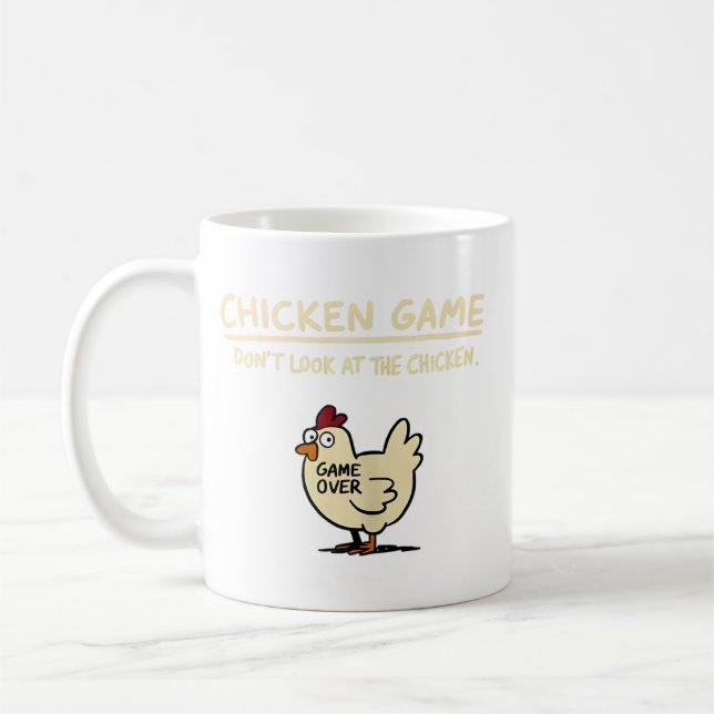 Caneca De Café Jogo de Frango Não Olhe Para o Frango Frango Diver (Esquerda)