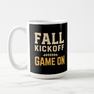 Caneca De Café Jogo de Lançamento de Outono no Design de Futebol