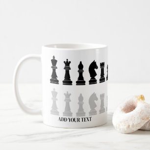 Caneca De Café Jogo de Peça de Xadrez Moderno Personalizado