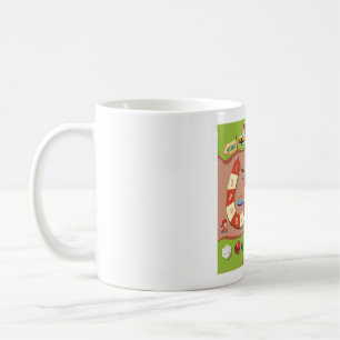 Caneca De Café Jogo de Tabuleiro de Trilha de Corrida Colorida pa