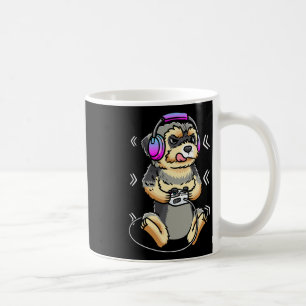 Caneca De Café Jogo de Vídeo de Cachorro Morkie Console de Jogos