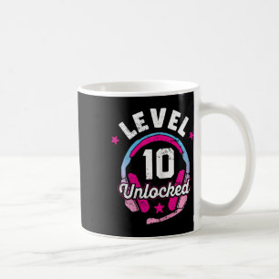 Caneca De Café Jogo De Vídeo Desbloqueado Do Nível 10 - 10º Anive