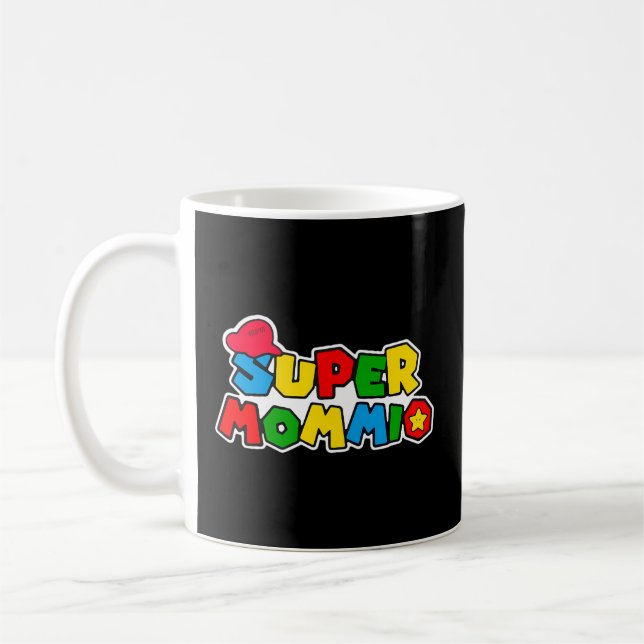 Caneca De Café Jogo de Vídeo Mãe da Mamãe Super-Mommio (Esquerda)