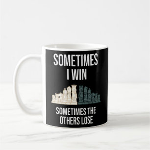 Caneca De Café Jogo De Xadrez Dizendo Com Peças De Xadrez Para Jo