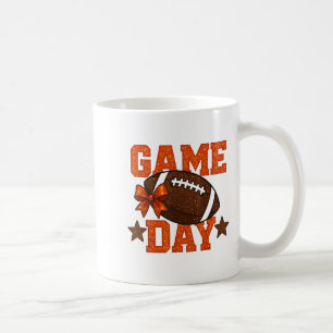 Caneca De Café Jogo Dia de Futebol Estação de Futebol Laranja