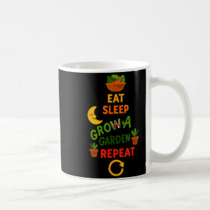 Caneca De Café Jogo Divertido Comer Dormir Cultivar Um Jardim Rep