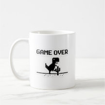 Jogo Divertido Game Over Pixel Dinossauro Sem Inte