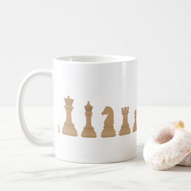 Caneca De Café Jogo do Conselho Chess Piece (Com Donut)