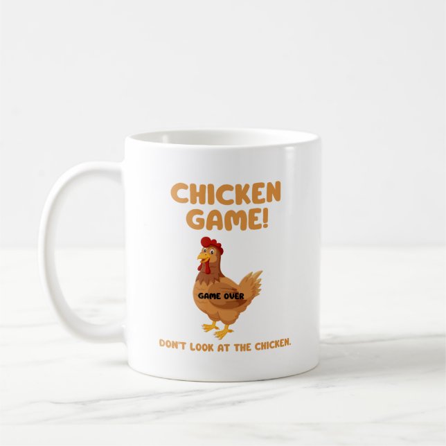 Caneca De Café Jogo do Frango Não Olhe Para o Frango (Esquerda)