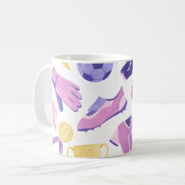 Caneca De Café Jogo roxo rosa futebol
