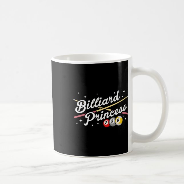 Caneca De Café Jogo Snooker Billiard Princesa Jogadores de Piscin (Direita)