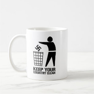 Caneca De Café Jogue Fascistas Mantenha o seu país limpo