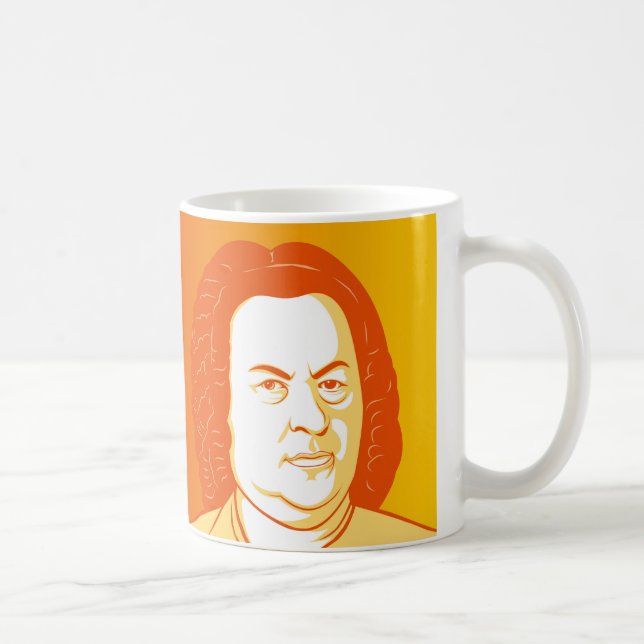 Caneca De Café Johann Sebastian Bach Portraits (Direita)