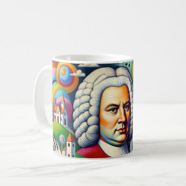 Caneca De Café Johann Sebastian Bach: Retrato em uma pintura mode