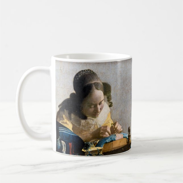 Caneca De Café Johannes Vermeer - O Lacemaker (Esquerda)