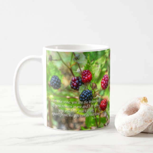 Caneca De Café John 15:5 (Com Donut)