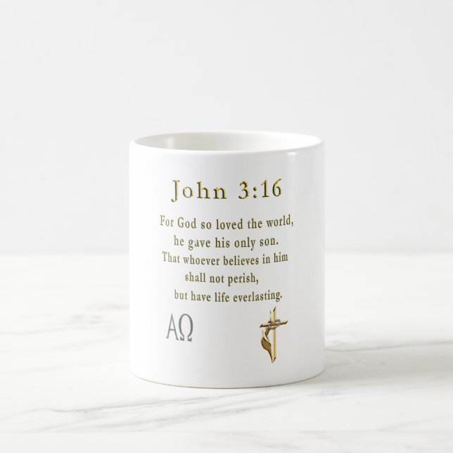 Caneca De Café John 3:16 (Centro)