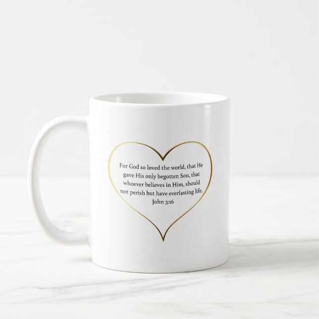Caneca De Café John 3:16 Mug (Esquerda)