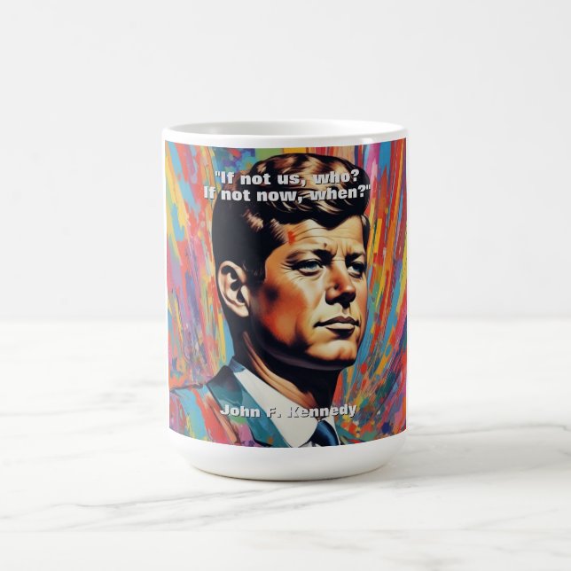 Caneca De Café John F. Kennedy Cita Inspiração Motivacional (Centro)