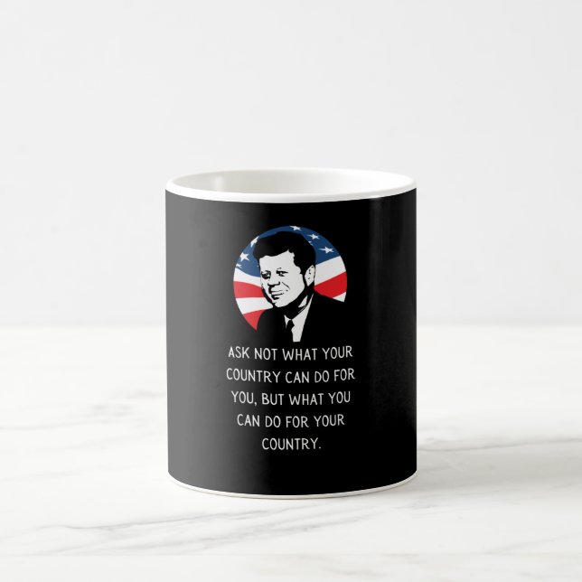 Caneca De Café John F. Kennedy Cita o Presente de 2021 na posse d (Centro)