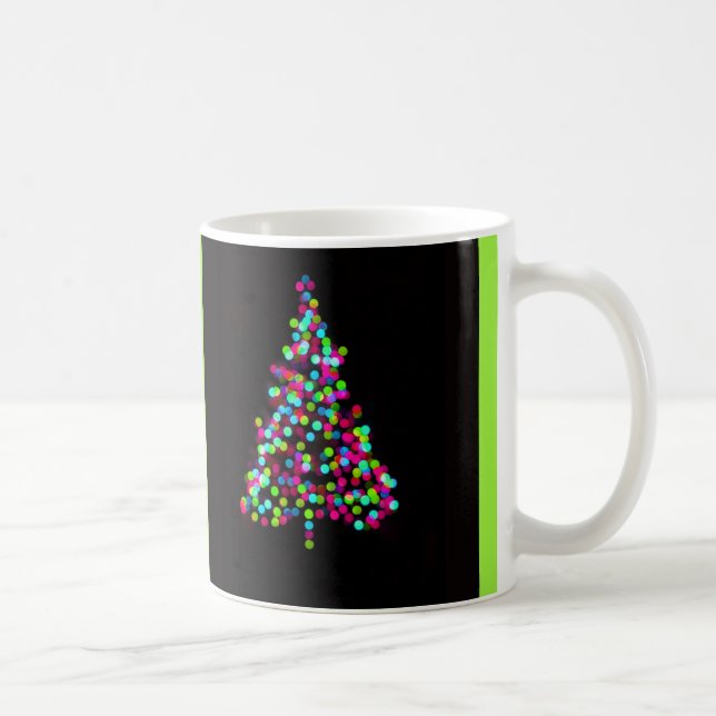 Caneca De Café Joias da Árvore de Natal em Verde (Direita)