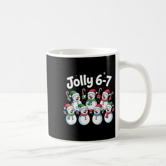 Caneca De Café Jolly 6 7 Six Seven Meme Christmas Women Men Kids  (Direita)