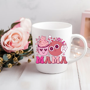 Caneca De Café Jolly Mama Bebendo de Natal Coffee Mug