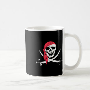 Caneca De Café Jolly Roger E Calico Jack Halloween Bandeira