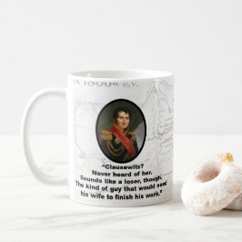 Caneca De Café Jomini pensa que Clausewitz é um vencido