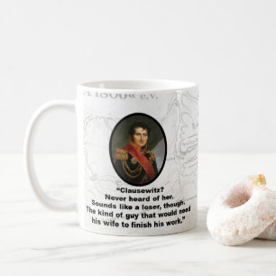 Caneca De Café Jomini pensa que Clausewitz é um vencido
