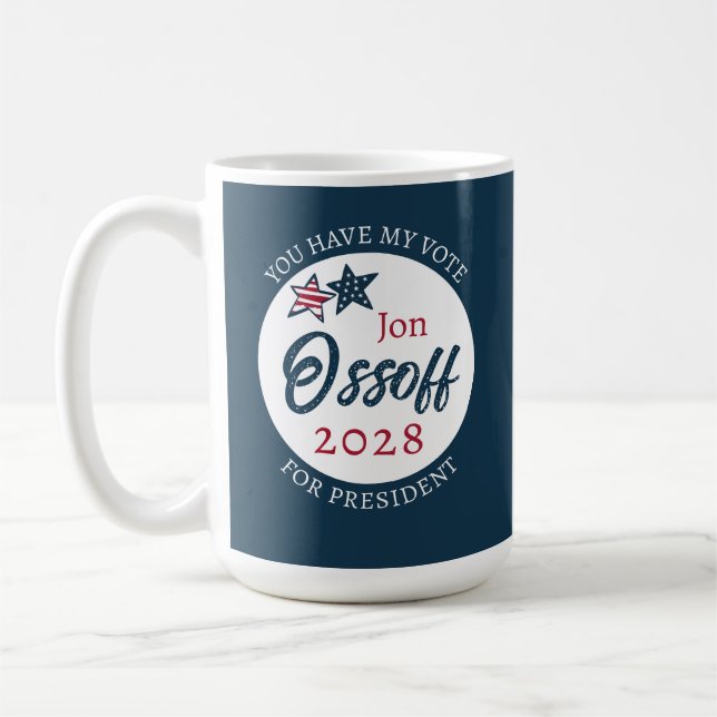 Caneca De Café Jon Ossoff Presidente 2028  (Esquerda)