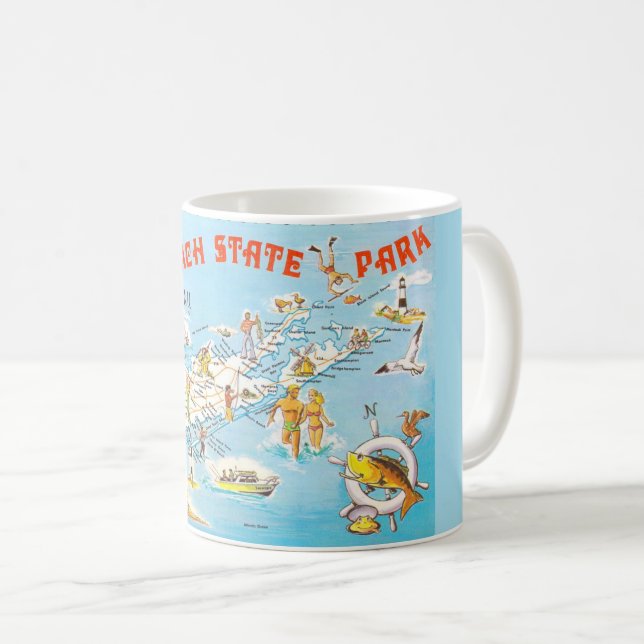 Caneca De Café Jones Beach Long Island Mug (Frente Esquerda)