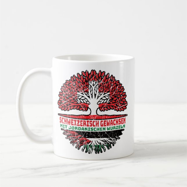 Caneca De Café Jordanien Jordanisch Schweizer Schweiz Baum Wurzel (Esquerda)