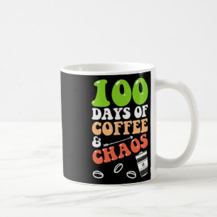 Caneca De Café Jornadas De Café E Caos 100º Dia De Professora Da 