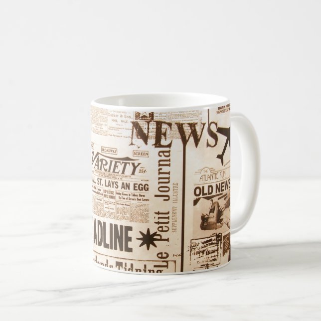 Caneca De Café Jornal (Frente Esquerda)