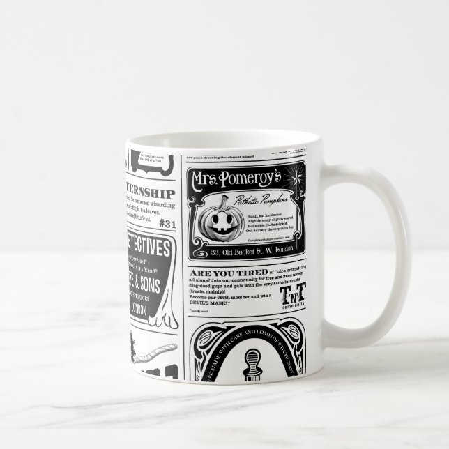 Caneca De Café jornal assustador (Direita)