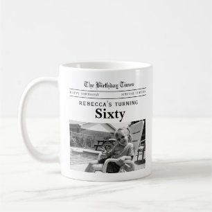 Caneca De Café Jornal de Aniversário de 60 anos