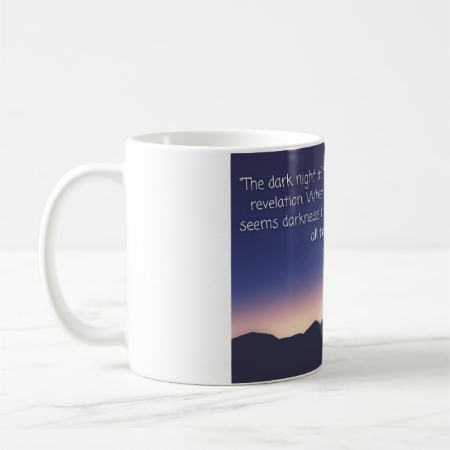 Caneca De Café Joseph Campbell cita a noite escura da alma (Esquerda)