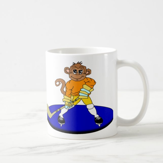 Caneca De Café Josh o macaco do hóquei em gelo (Direita)
