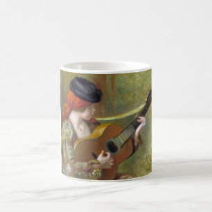 Caneca De Café Jovem espanhola com violão por Renoir