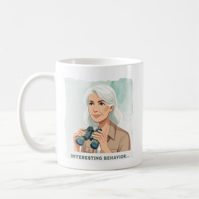 Caneca De Café Jovem Jane, cientista e antropóloga (Esquerda)