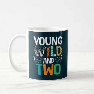 Caneca De Café Jovem Selvagem e Duas Crianças Engraçadas Aniversá