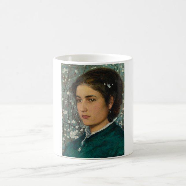 Caneca De Café Jovens Beleza (Mulher Elegante) (Retrato feminino) (Centro)