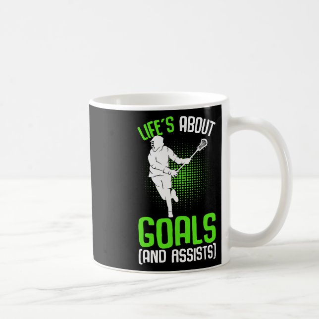 Caneca De Café Jovens jogadores de lacrosse adolescentes ganham v (Direita)
