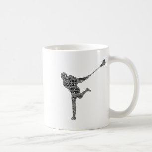 Caneca De Café Jovens Jovens Jogadores de Lacrosse Homens