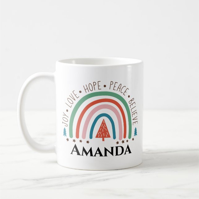 Caneca De Café Joy, amor, esperança, paz... (Esquerda)