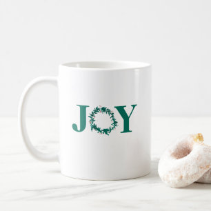 Caneca De Café Joy Christmas Wreath com Berries