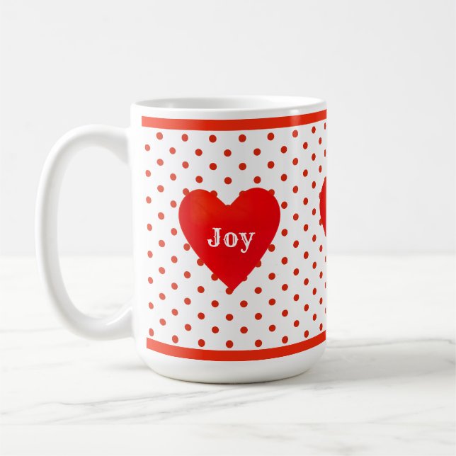 Caneca De Café Joy Love Yoga Heart (Esquerda)